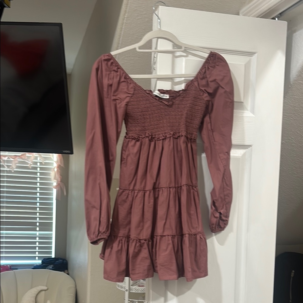 Altar'd State Long Sleeve Dress in Mauve